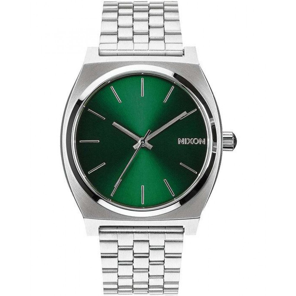ΝΙΧΟΝ Unisex ρολόι Time Teller 37mm Green Sunray Πράσινο A045-1696-000