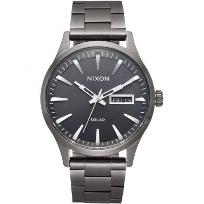ΝΙΧΟΝ Men's Watch Sentry Solar Silver 40mm Stainless Steel Gunmetal A1346-131-00 ΝΙΧΟΝ Men's Watch Sentry Solar Silver 40mm Stainless Steel Gunmetal A1346-131-00