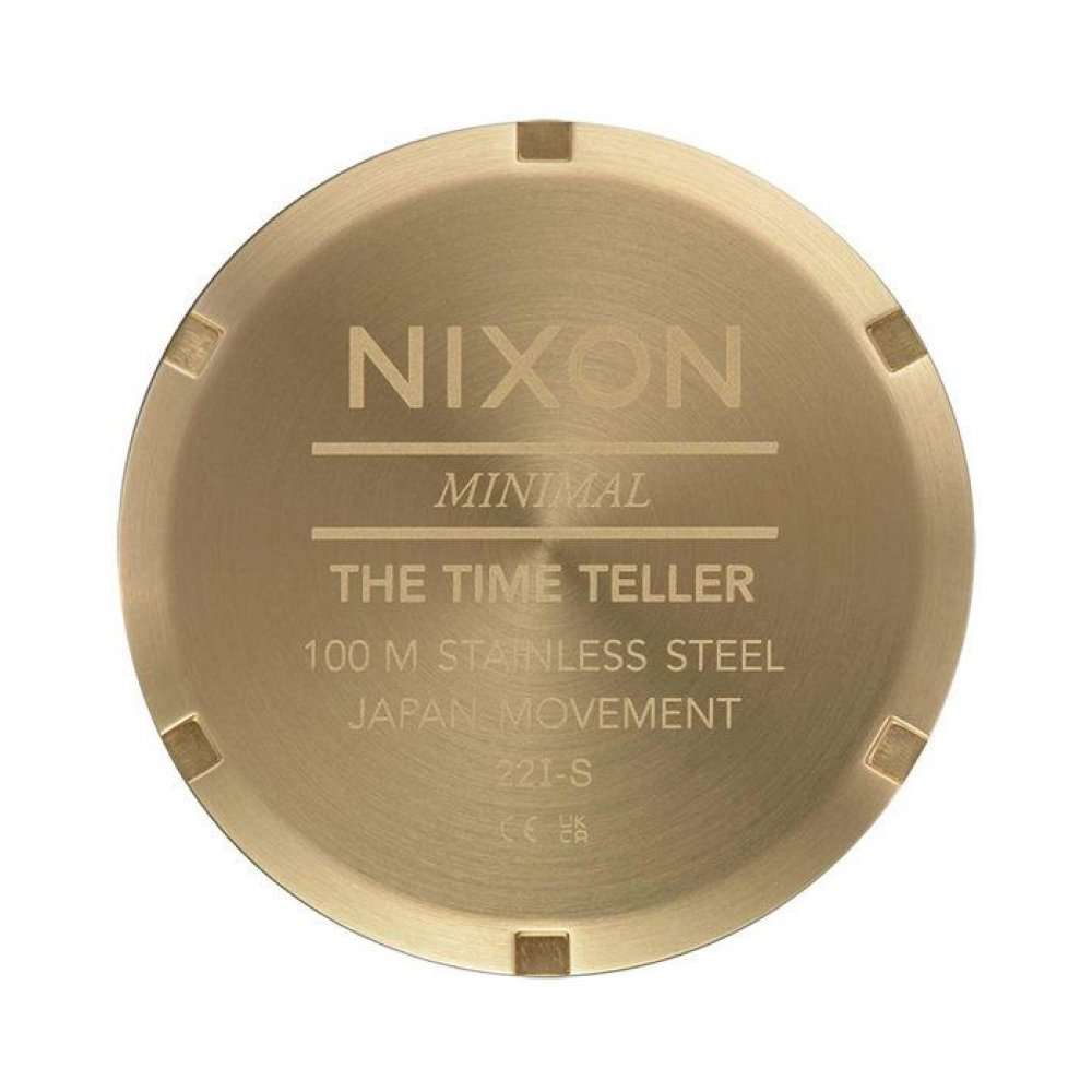 Unisex Watch Nixon Time Teller 37mm Color Yellow Gold / Black / Red A045-5164-00