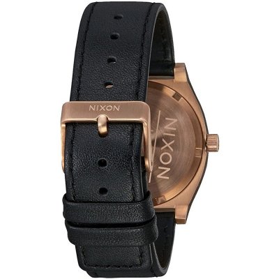 Woman's Watch NIXON Time Teller Leather Black / Rose Gold