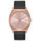 Woman's Watch NIXON Time Teller Leather Black / Rose Gold