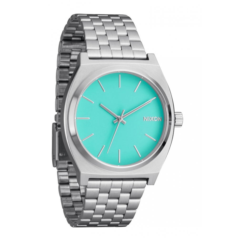 Unisex Watch Nixon Time Teller 37mm Silver / Turquoise A045-2084-00