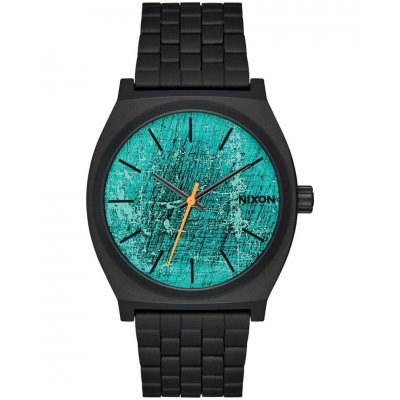Unisex Ρολόι NIXON Time Teller 37mm Ανοξελιδωτο Ατσάλι Μπρασελέ Μαύρο/Τιρκουάζ A045-5303-00 Unisex Ρολόι NIXON Time Teller 37mm Ανοξελιδωτο Ατσάλι Μπρασελέ Μαύρο/Τιρκουάζ A045-5303-00