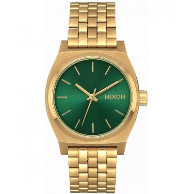 NIXON Γυναικείο Ρολόι Medium Time Teller 31mm Χρυσό/ Πράσινο A1130-1919-00