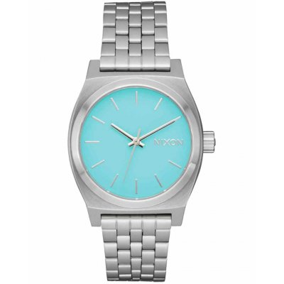 Unisex Ρολόι NIXON Medium Time Teller 31mm Ανοξείδωτο Ατσάλι Ασημί/Τιρκουάζ A1130-2084-00 Unisex Ρολόι NIXON Medium Time Teller 31mm Ανοξείδωτο Ατσάλι Ασημί/Τιρκουάζ A1130-2084-00