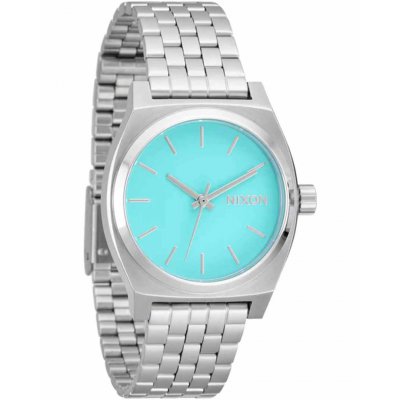 Unisex Ρολόι NIXON Medium Time Teller 31mm Ανοξείδωτο Ατσάλι Ασημί/Τιρκουάζ A1130-2084-00 Unisex Ρολόι NIXON Medium Time Teller 31mm Ανοξείδωτο Ατσάλι Ασημί/Τιρκουάζ A1130-2084-00
