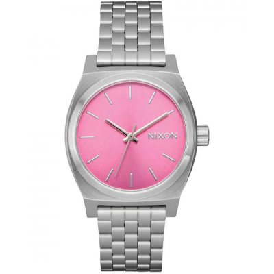 Unisex Ρολόι NIXON Medium Time Teller 31mm Ανοξείδωτο Ατσάλι Ασημί/Ροζ A1130-2719-00 Unisex Ρολόι NIXON Medium Time Teller 31mm Ανοξείδωτο Ατσάλι Ασημί/Ροζ A1130-2719-00