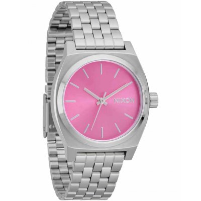 Unisex Ρολόι NIXON Medium Time Teller 31mm Ανοξείδωτο Ατσάλι Ασημί/Ροζ A1130-2719-00 Unisex Ρολόι NIXON Medium Time Teller 31mm Ανοξείδωτο Ατσάλι Ασημί/Ροζ A1130-2719-00