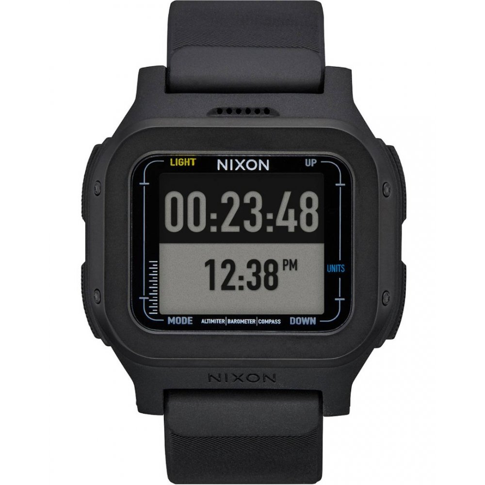 NIXON Regulus Expedition All Black Silicone Strap