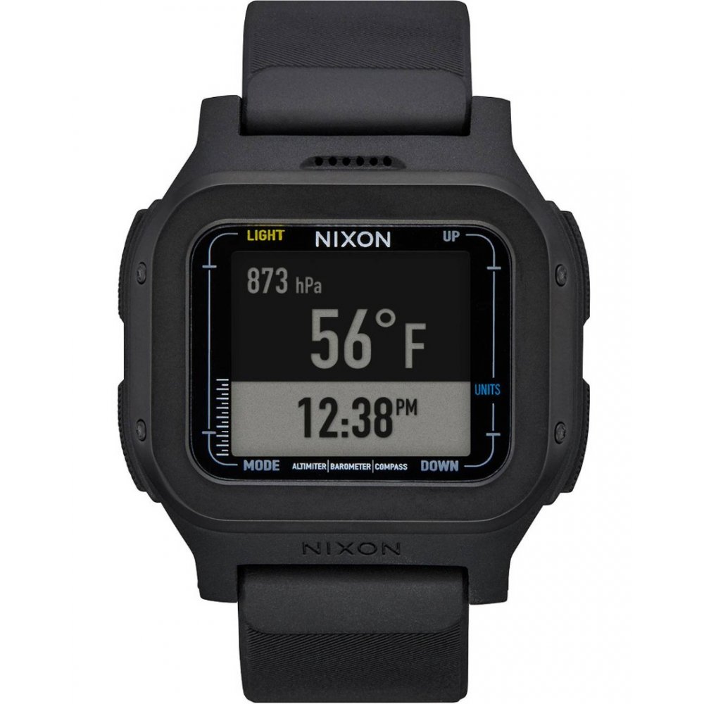 NIXON Regulus Expedition All Black Silicone Strap