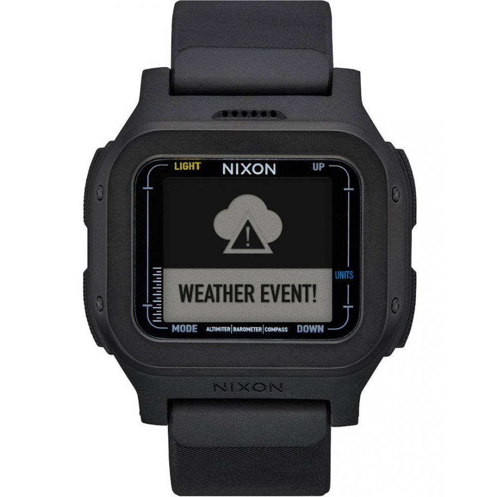 NIXON Regulus Expedition All Black Silicone Strap