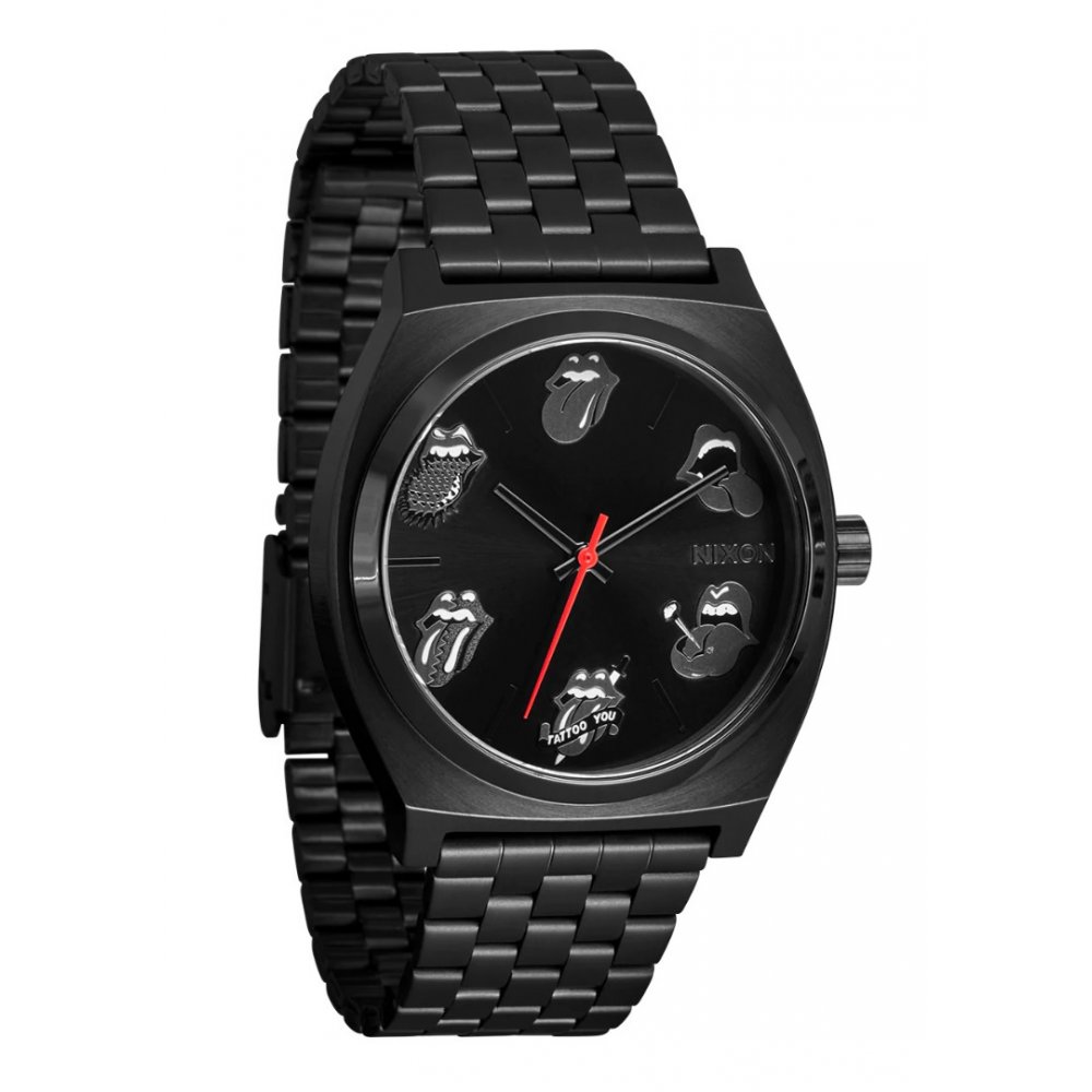 Nixon black discount time teller watch