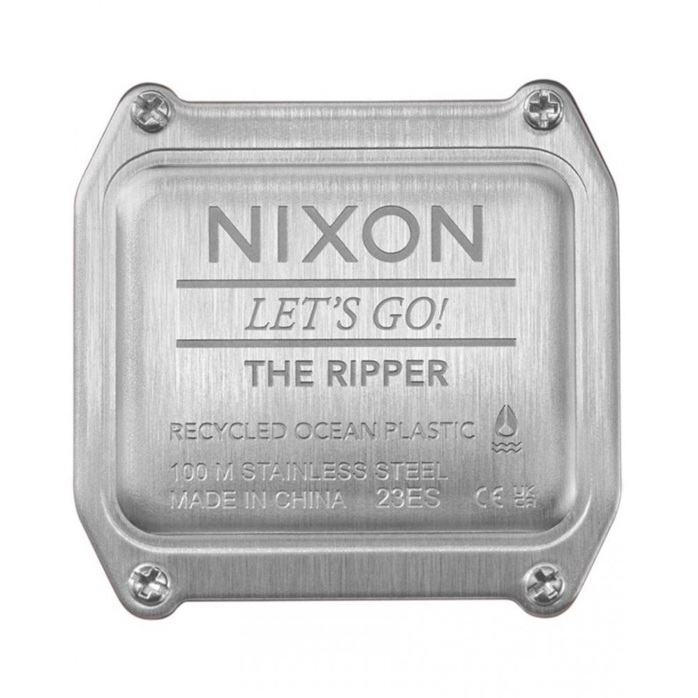 NIXON Unisex Ψηφιακό Ρολόι Ripper Chronograph 36.5mm Λουράκι Σιλικόνης Μαύρο/Camouflage A1399-047-00