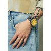 Unisex Ρολόι ΝΙΧΟΝ Nirvana Sentry Wobble 42mm Ανοξείδωτο Ατσάλι Μπρασελέ Ασημί/Yellow Nirvana Smiley A1417-5273-00