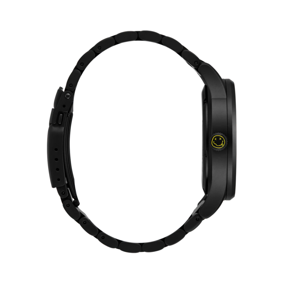 Unisex Watch ΝΙΧΟΝ Nirvana Sentry Wobble 42mm Stainless Steel Bracelet Black/Blue Nirvana Smiley A1417-5367-00