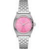 Unisex Ρολόι NIXON Small Time Teller 26mm Ανοξείδωτο Ατσάλι Ασημί/Ροζ A399-2719-00 Unisex Ρολόι NIXON Small Time Teller 26mm Ανοξείδωτο Ατσάλι Ασημί/Ροζ A399-2719-00
