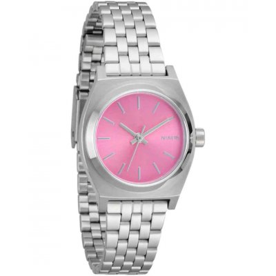 Unisex Ρολόι NIXON Small Time Teller 26mm Ανοξείδωτο Ατσάλι Μπρασελέ Ασημί/Ροζ A399-2719-00 Unisex Ρολόι NIXON Small Time Teller 26mm Ανοξείδωτο Ατσάλι Μπρασελέ Ασημί/Ροζ A399-2719-00