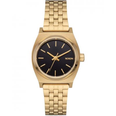 Unisex Ρολόι NIXON Small Time Teller 26mm Ανοξείδωτο Ατσάλι Μπρασελέ Χρυσό/Μαυρο A399-5333-00 Unisex Ρολόι NIXON Small Time Teller 26mm Ανοξείδωτο Ατσάλι Μπρασελέ Χρυσό/Μαυρο A399-5333-00