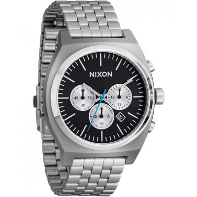 Unisex Ρολόι NIXON Chronograph 40mm Time Teller 40mm Ανοξείδωτο Ατσάλι Ασημί/Μαύρο A972-5266-00 Unisex Ρολόι NIXON Chronograph 40mm Time Teller 40mm Ανοξείδωτο Ατσάλι Ασημί/Μαύρο A972-5266-00