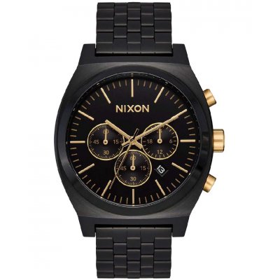 Unisex Ρολόι NIXON Time Teller Chronograph 40mm Ανοξείδωτο Ατσάλι Μπρασελέ Μαύρο/Χρυσό A972-5326-00 Unisex Ρολόι NIXON Time Teller Chronograph 40mm Ανοξείδωτο Ατσάλι Μπρασελέ Μαύρο/Χρυσό A972-5326-00