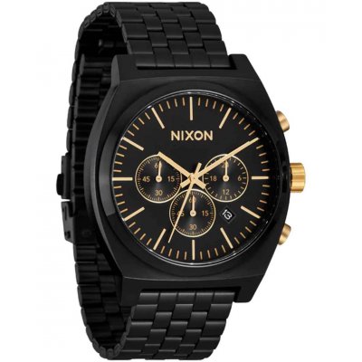 Unisex Ρολόι NIXON Time Teller Chronograph 40mm Ανοξείδωτο Ατσάλι Μπρασελέ Μαύρο/Χρυσό A972-5326-00 Unisex Ρολόι NIXON Time Teller Chronograph 40mm Ανοξείδωτο Ατσάλι Μπρασελέ Μαύρο/Χρυσό A972-5326-00