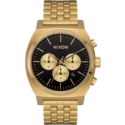 Unisex Ρολόι NIXON Chronograph 40mm Time Teller 40mm Ανοξείδωτο Ατσάλι Χρυσό/Μαύρο A972-5333-00 Unisex Ρολόι NIXON Chronograph 40mm Time Teller 40mm Ανοξείδωτο Ατσάλι Χρυσό/Μαύρο A972-5333-00