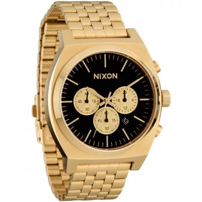 Unisex Ρολόι NIXON Chronograph 40mm Time Teller 40mm Ανοξείδωτο Ατσάλι Χρυσό/Μαύρο A972-5333-00 Unisex Ρολόι NIXON Chronograph 40mm Time Teller 40mm Ανοξείδωτο Ατσάλι Χρυσό/Μαύρο A972-5333-00