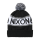 Unisex Σκούφος NIXON Teamster R Beanie Λευκό/Μαύρο C3052-005-00