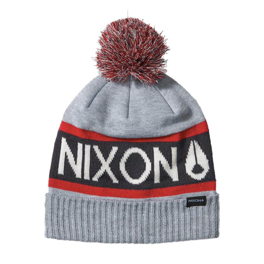 Unisex Σκούφος NIXON Teamster R Beanie Γκρι/Κόκκινο C3052-1348-00