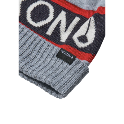 Unisex Σκούφος NIXON Teamster R Beanie Γκρι/Κόκκινο C3052-1348-00