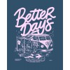 Unisex T-Shirt Overcult Better Days Handmade Μεταξοτυπία  Μπλε/Ροζ OV-001