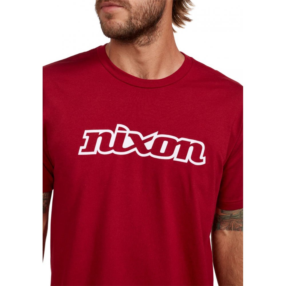 Ανδρικό T-Shirt NIXON OG Script S/s Eco Tee Κόκκινο S2858-3446-03