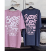 Unisex T-Shirt Overcult Better Days Handmade Μεταξοτυπία  Μπλε/Ροζ OV-001