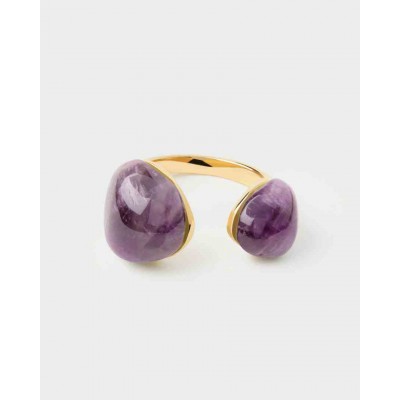  Γυναικείο Δαχτυλίδι PD PAOLA The Moment Gravity Amethyst Ασήμι Επιχρυσωμένο Αμέθυστος AN01-D41-U