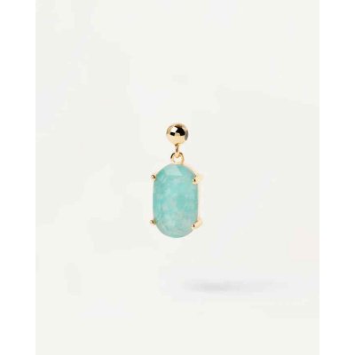 Woman's Charm PDPaola Amazonite Serenity  Gold Plated Sterling Silver Amazonite CH01-016-U