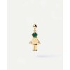 Γυναικείο Charm PdPaola Girl&Boy Επιχρυσωμένο Ασήμι 925 Μαλαχίτης Ζιργκόν CH01-019-U