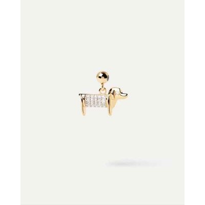  Γυναικείο Κολιέ PD PAOLA Dog Charm Επιχρυσωμένο Ασήμι 925 Ζιργκόν CH01-080-U