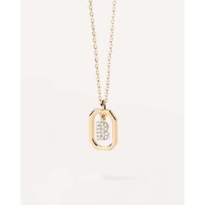 Woman's Necklace PD PAOLA Mini Letter Β Gold Plated Sterling Silver CO01-513-U