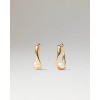 Woman's Earrings PdPaola La Perla Lupa Hoops Gold-Plated Brass Freshwater Pearl ARB1-G51-U