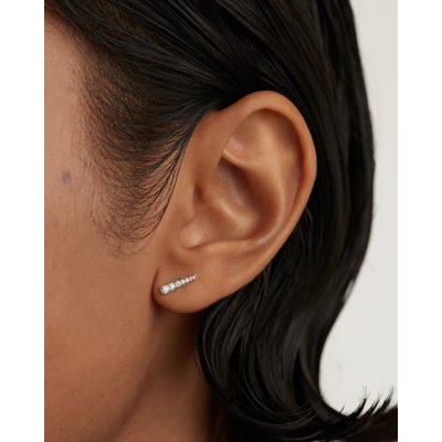 Woman's Single Earring PDPaola Tea 925 Sterling Silver White Zirconia PG02-738-U