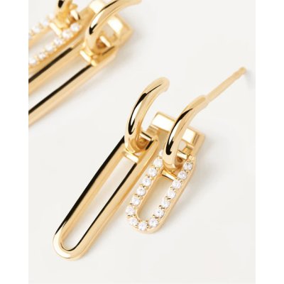 Woman's Earrings PDPaola Nexa Gold Plated Sterling Silver Zirconias AR01-828-U