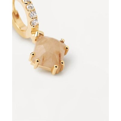 Γυναικείο Μονό Σκουλαρίκι PdPaola Fuji Rutilated Quartz Επιχρυσωμένο Ασήμι 925 Χαλαζίας Ζιργκόν PG01-768-U