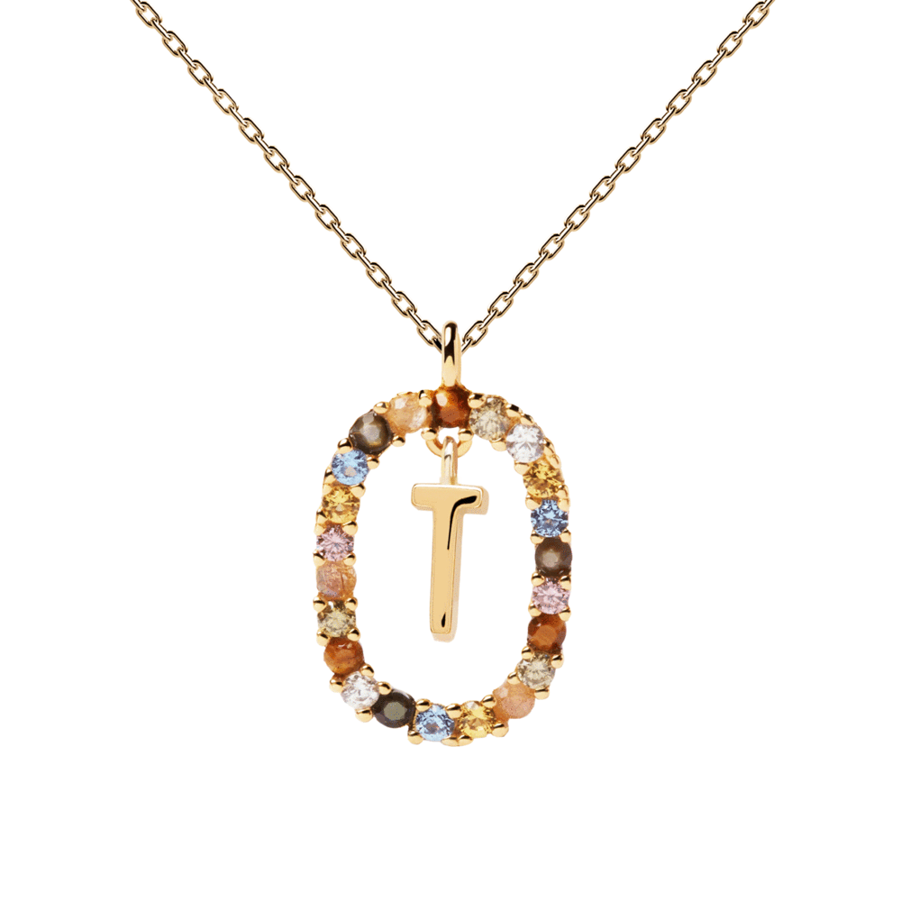 Woman's Necklace PD PAOLA Letter T Gold Plated CO01-279-U - CO01-279-U