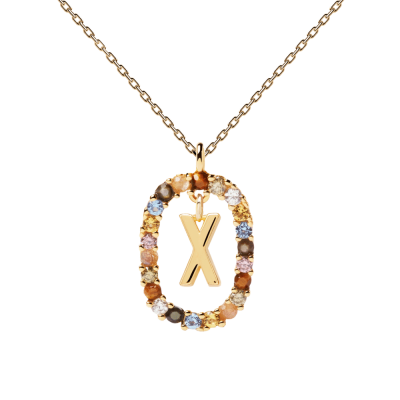 Woman's Necklace PD PAOLA Letter X Gold Plated CO01-283-U