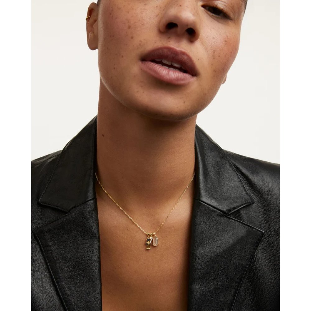 Γυναικείο Charm PdPaola Girl&Boy Επιχρυσωμένο Ασήμι 925 Μαλαχίτης Ζιργκόν CH01-019-U