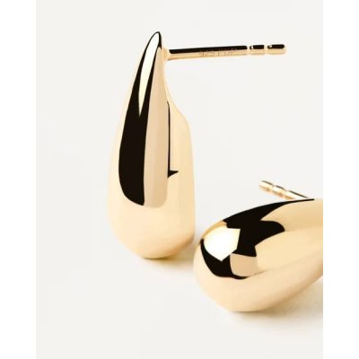 Woman's Earrings PD PAOLA Large Sugar Gold Plated 925 Sterling Silver AR01-881-U