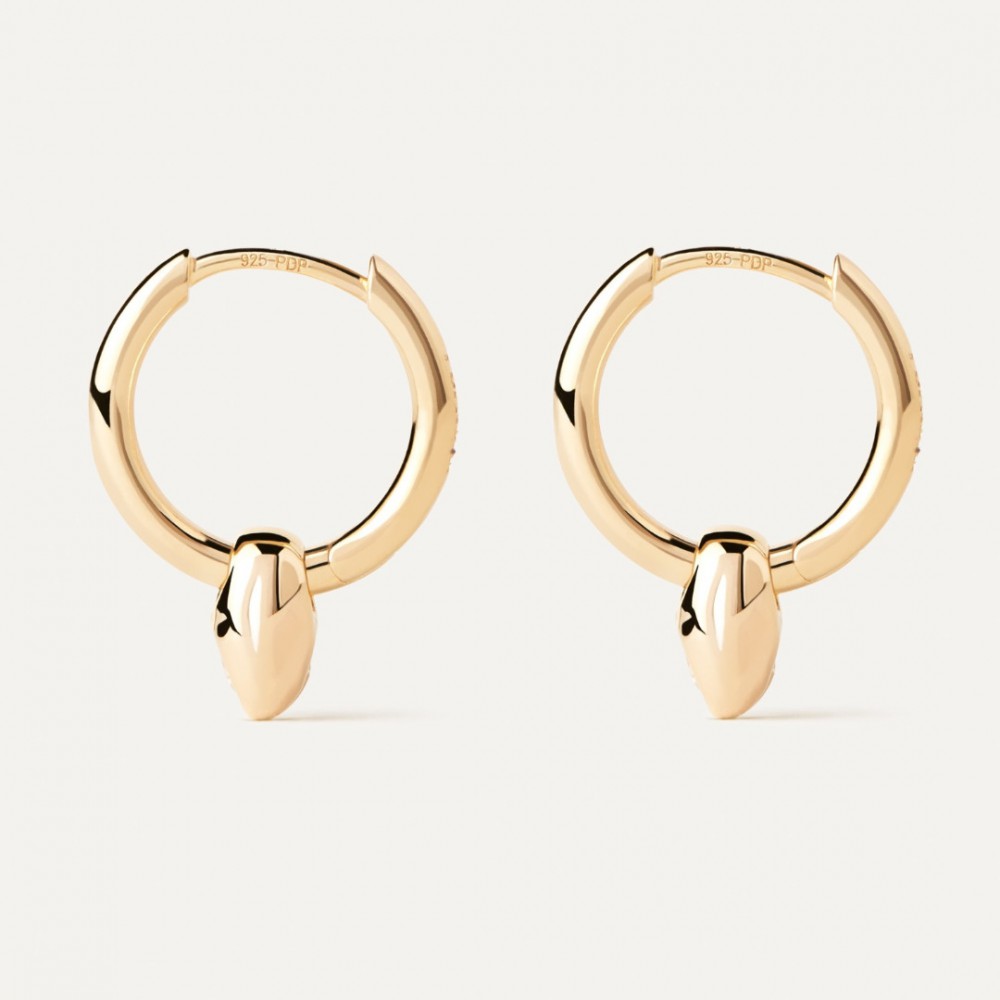 Γυναικεία Σκουλαρίκια PdPaola Essentials Delta Hoops Επιχρυσωμένος Ασήμι Ζιργκόν AR01-C26-U