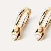 Γυναικεία Σκουλαρίκια PdPaola Essentials Delta Hoops Επιχρυσωμένος Ασήμι Ζιργκόν AR01-C26-U