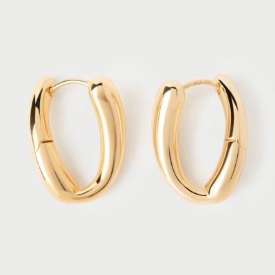Woman's Earrings PdPaola Helix Hoops Gold-Plated Brass AR01-E15-U 