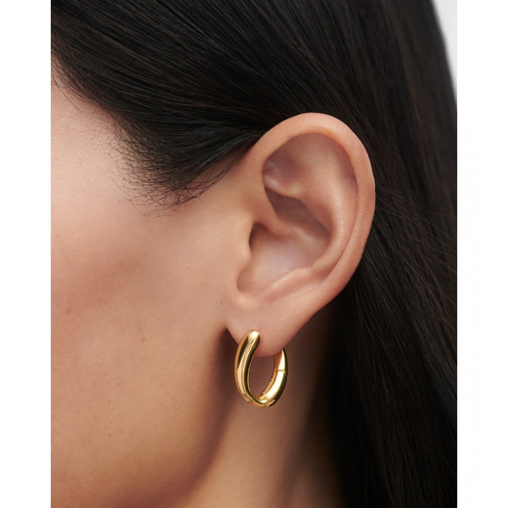 Woman's Earrings PdPaola Helix Hoops Gold-Plated Brass AR01-E15-U